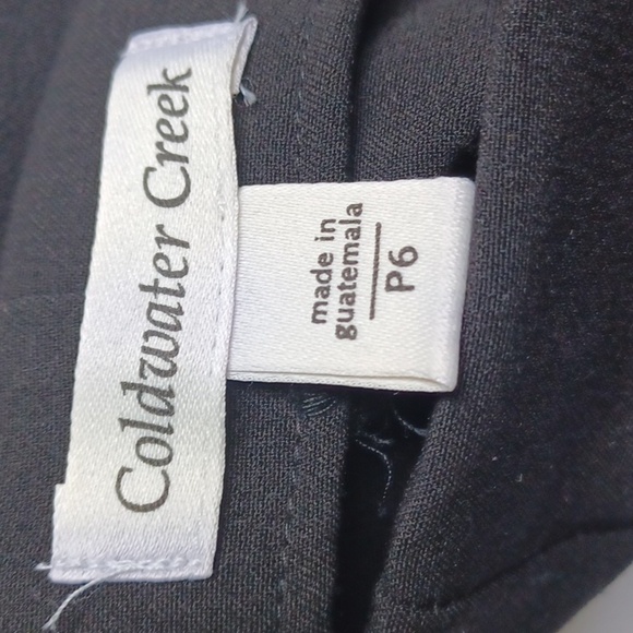 NWT Womens Petite Size 6P Coldwater Creek Black Straight Leg Dress Pants - Picture 6 of 9